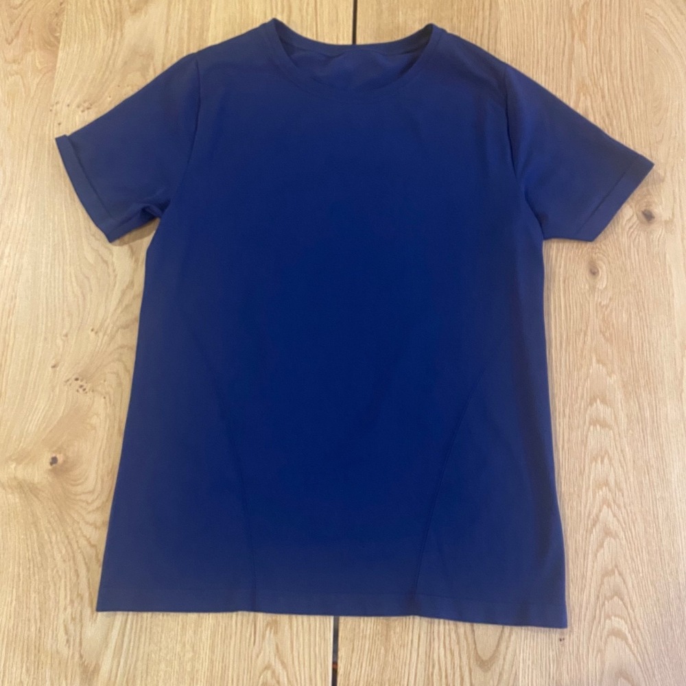 Fabletics women's feather tech plus shirt blue XS Yoga Run‎ Fitness Breathable
